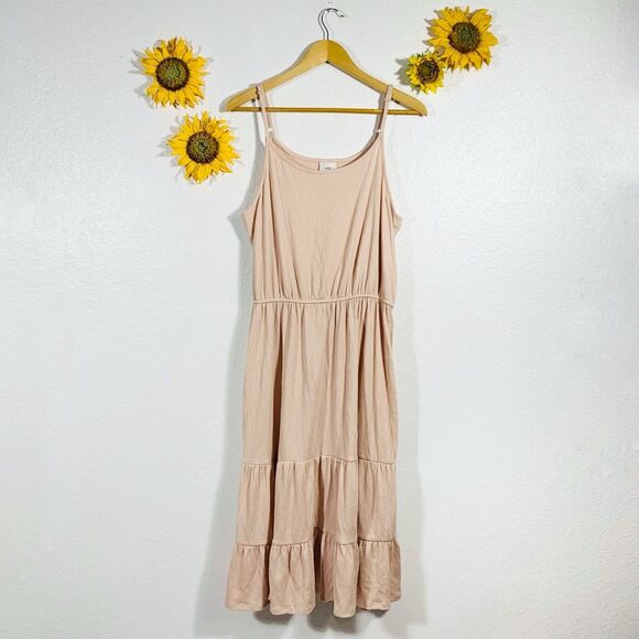Knox Rose Light Pink Spaghetti Strap Midi Dress Size Large Women’s - Picture 1 of 6